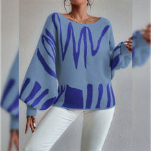 将图片加载到图库查看器,Women's Pullover Sweater Jumper Ribbed Knit Oversized Crew Neck