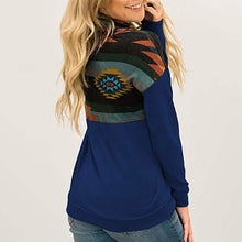 将图片加载到图库查看器,Women's Quarter Zip Color Block Pullover Sweatshirt