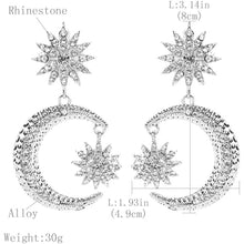 Load image into Gallery viewer, Women's Rhinestone Punk Earrings