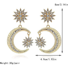 Load image into Gallery viewer, Women's Rhinestone Punk Earrings