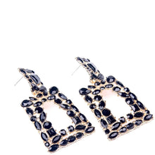 将图片加载到图库查看器,Women's Rhinestone Rectangle Drop Earrings