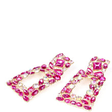 将图片加载到图库查看器,Women's Rhinestone Rectangle Drop Earrings