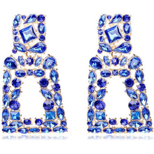 将图片加载到图库查看器,Women's Rhinestone Rectangle Drop Earrings