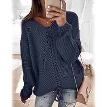 Load image into Gallery viewer, Women's Ribbed Knit Long Sleeve Lightweight Tunic Top