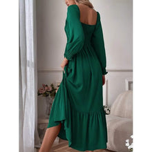 Load image into Gallery viewer, Women's Ruffle Autumn Winter Swing Midi Dress