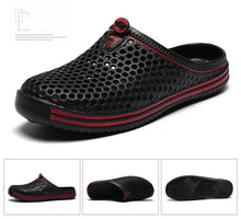 将图片加载到图库查看器,Womens Sandals Summer Fashion Hollow Out Breathable Beach Slippers Flip Flops EVA Massage Slippers Sandals Garden Clogs Shoes Women's Breathable Sandals Water Slippers