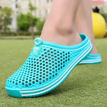 将图片加载到图库查看器,Womens Sandals Summer Fashion Hollow Out Breathable Beach Slippers Flip Flops EVA Massage Slippers Sandals Garden Clogs Shoes Women's Breathable Sandals Water Slippers