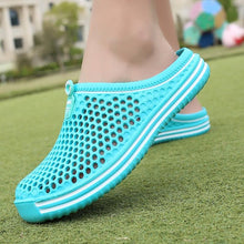 将图片加载到图库查看器,Womens Sandals Summer Fashion Hollow Out Breathable Beach Slippers Flip Flops EVA Massage Slippers Sandals Garden Clogs Shoes Women's Breathable Sandals Water Slippers