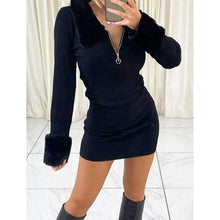 Load image into Gallery viewer, Women's Sheath Dress Long Sleeve Pure Color