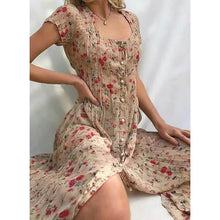 Load image into Gallery viewer, Women's Shift Short Sleeve Floral Print Dress