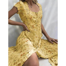 Load image into Gallery viewer, Women's Shift Short Sleeve Floral Print Dress