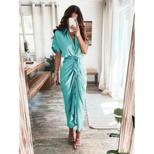 Load image into Gallery viewer, Women's Shirt Maxi Long Dress