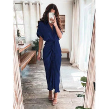 Load image into Gallery viewer, Women's Shirt Maxi Long Dress