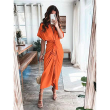 Load image into Gallery viewer, Women's Shirt Maxi Long Dress