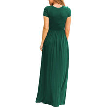 Load image into Gallery viewer, Women's Short Sleeve Loose Casual Long Dresses with Pockets