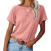 Load image into Gallery viewer, Women's Short Sleeve Raglan Crewneck T Shirts