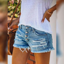 Load image into Gallery viewer, Women's Shorts Hot Pants Distressed Jeans Denim