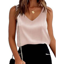 将图片加载到图库查看器,Womens Silk Satin Tank Tops