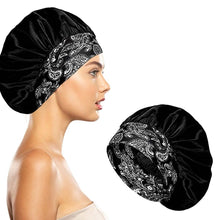 将图片加载到图库查看器,Women's Silky Satin Head Scarf Hair Wrap Cap Hat Headband Sleeping Bonnet