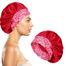 将图片加载到图库查看器,Women's Silky Satin Head Scarf Hair Wrap Cap Hat Headband Sleeping Bonnet