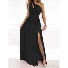 将图片加载到图库查看器,Women's Sleeveless One Shoulder Elegant Dress