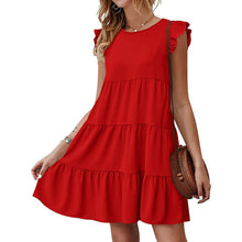 Load image into Gallery viewer, Women's Sleeveless Ruffle Sleeve Summer Dress