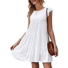 Load image into Gallery viewer, Women's Sleeveless Ruffle Sleeve Summer Dress
