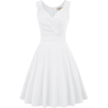Load image into Gallery viewer, Women's Sleeveless Wrap V-Neck A-line Bridesmaid Cocktail Party Dress
