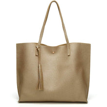 Load image into Gallery viewer, Women's Soft Faux Leather Tote Shoulder Bag