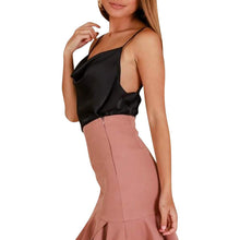 Load image into Gallery viewer, Women's Spaghetti Strap V-Neck Satin Suspender
