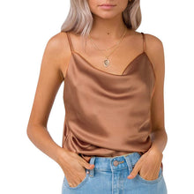 Load image into Gallery viewer, Women's Spaghetti Strap V-Neck Satin Suspender