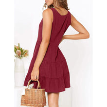 Load image into Gallery viewer, Women's Summer Sleeveless V Neck Dress