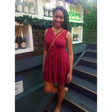 Load image into Gallery viewer, Women's Summer Sleeveless V Neck Dress
