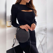 Load image into Gallery viewer, Women's Sweater Bodycon Long Sleeve Turtleneck Dress