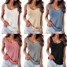 Load image into Gallery viewer, Women's Tank Top Plain Sleeveless Casual Basic U Neck Regular Cotton