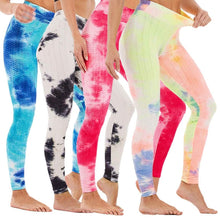 Load image into Gallery viewer, Women's Tie Dye High Waist Tummy Control Butt Lift Yoga Pants Workout Leggings