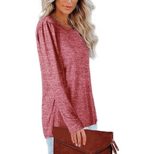 Load image into Gallery viewer, Womens Tops V Neck Summer Petal Sleeve Casual Tshirts
