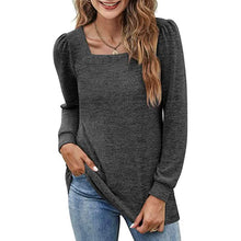 将图片加载到图库查看器,Women's Tunic Top Square Neck Puff Sleeve