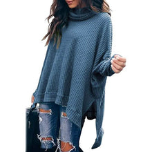 Load image into Gallery viewer, Women's Turtle Cowl Neck Long Batwing Sleeve Sweater