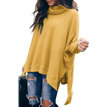 Load image into Gallery viewer, Women's Turtle Cowl Neck Long Batwing Sleeve Sweater