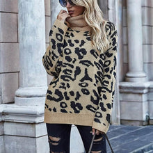 Load image into Gallery viewer, Women's Turtleneck Knitted Sweater Long Sleeves