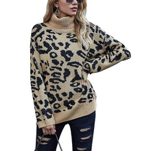 Load image into Gallery viewer, Women's Turtleneck Knitted Sweater Long Sleeves
