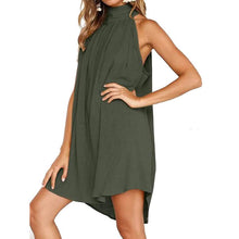 Load image into Gallery viewer, Women's Turtleneck T-Shirt Dress