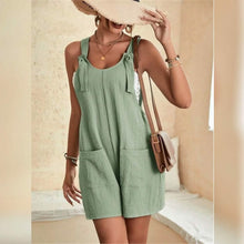 Load image into Gallery viewer, Women's U-Neck Strap Pocket Jumpsuit Solid Color
