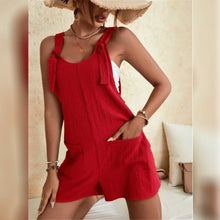 Load image into Gallery viewer, Women's U-Neck Strap Pocket Jumpsuit Solid Color