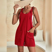 Load image into Gallery viewer, Women's U-Neck Strap Pocket Jumpsuit Solid Color