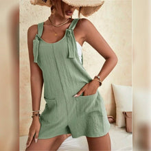 Load image into Gallery viewer, Women's U-Neck Strap Pocket Jumpsuit Solid Color