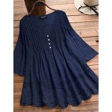 Load image into Gallery viewer, Women's V-Neck Floral Lace Top