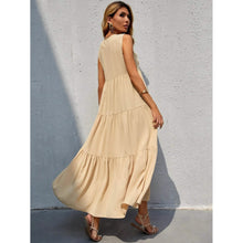 Load image into Gallery viewer, Women's V-neck Ruffle Hem Solid Dress