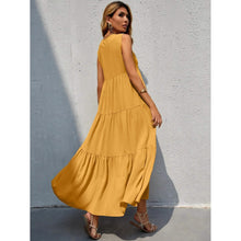 Load image into Gallery viewer, Women's V-neck Ruffle Hem Solid Dress